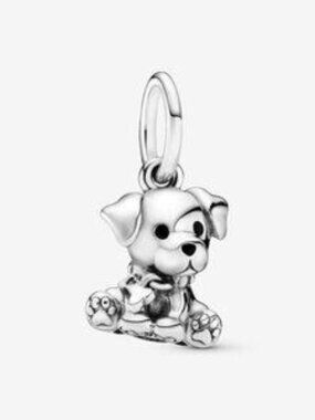Silver Dog Charm